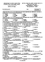 Đề kiểm tra chất lượng học kì II môn Tiếng Anh Lớp 11 - Mã đề 001 - Năm học 2018-2019 - Trường THPT Phan Đình Phùng